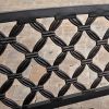 4-Ft Metal Garden Bench with Bronze Highlights over Antique Black Finish