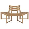 Half Hexagonal Outdoor Tree Bench in Weather Resistant Acacia Wood