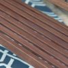 4-Ft Outdoor Garden Bench in Dark Brown Weather Resistant Wood Finish