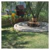 Half Hexagonal Outdoor Tree Bench in Weather Resistant Acacia Wood